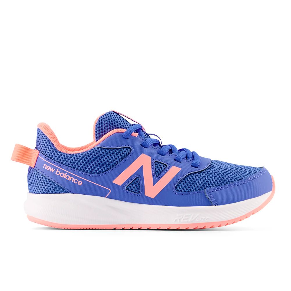 Zapatillas deportivas para niños, marca New Balance, en color azul