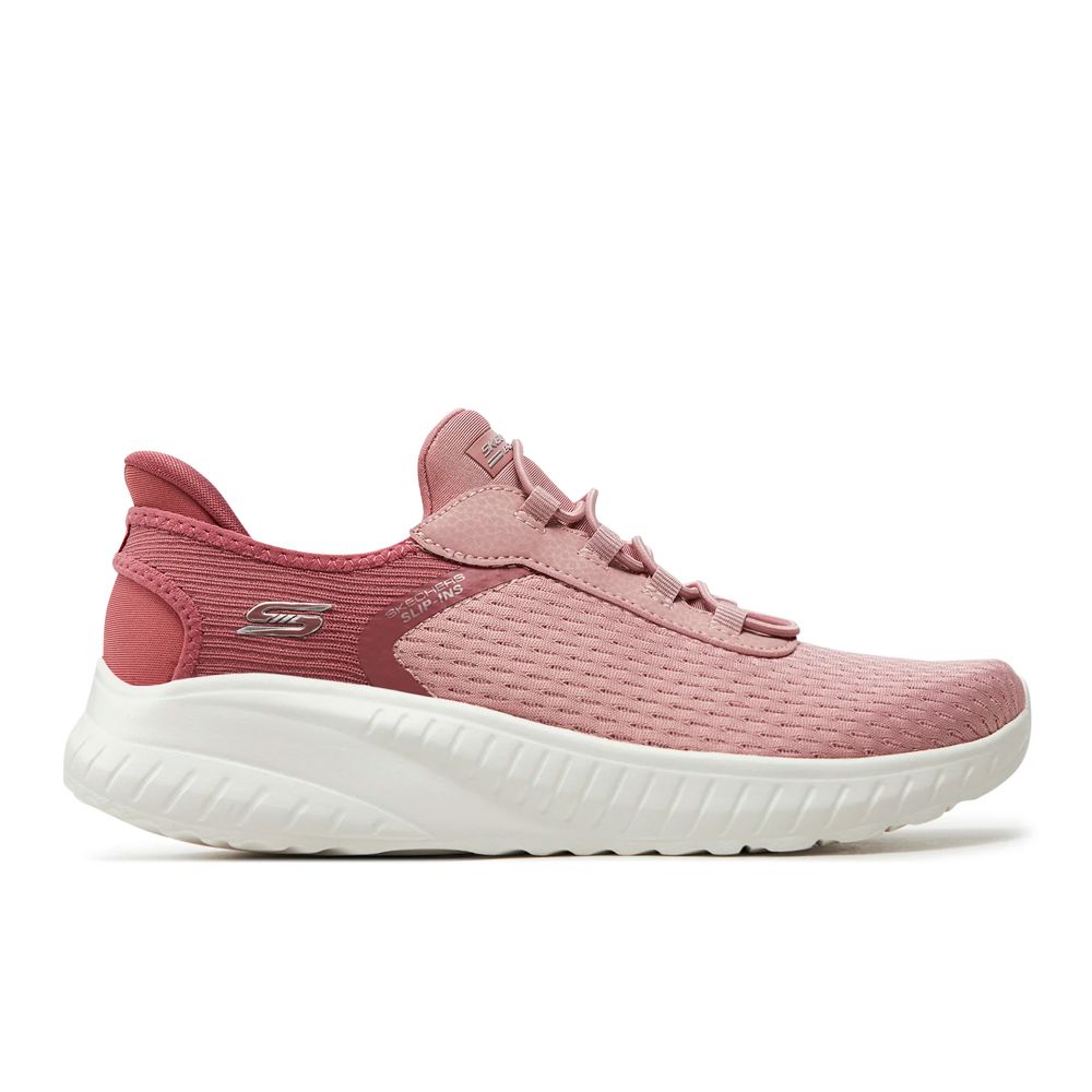 l Compra ZAPATILLAS SIN CORDONES MUJER SKECHERS BOBS SQUAD CHAOS IN COLOR ROSA a precio de oferta DeportesHalcon