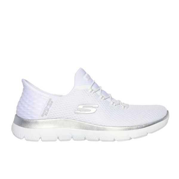 Skechers blancos sin cordones deals